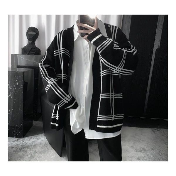men's sweaters casual long-sleeved jackets loose fashion cool knitted cardigan autumn and winter warm thick sweater 2021 arrivals, White;black
men's sweaters casual long-sleeved jackets loose fashion cool knitted cardigan autumn and winter warm thick sweater 2021 arrivals, White;black