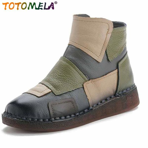 totomela 2020 new patchwork genuine leather boots women shoes vintage flat casual shoes ankle boots ladies autumn, Black
totomela 2020 new patchwork genuine leather boots women shoes vintage flat casual shoes ankle boots ladies autumn, Black