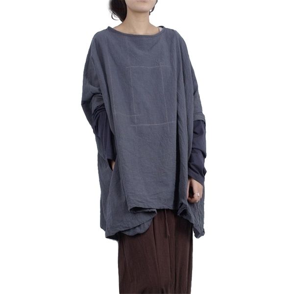johnature autumn women long plus size loose t-shirt original vintage cotton pullover long-sleeve shirts line patchwork 201029, White
johnature autumn women long plus size loose t-shirt original vintage cotton pullover long-sleeve shirts line patchwork 201029, White