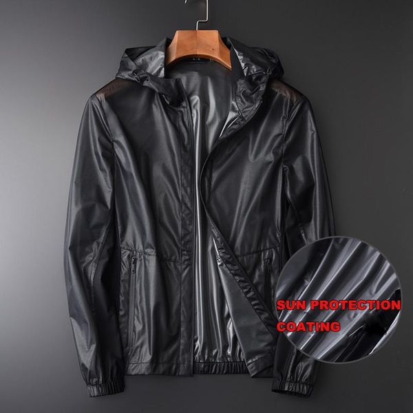 men's jackets minglu summer men luxury uv coating fabric hooded waterproof prevent bask in mens and coats plus size 3xl 4xl, Black;brown
men's jackets minglu summer men luxury uv coating fabric hooded waterproof prevent bask in mens and coats plus size 3xl 4xl, Black;brown