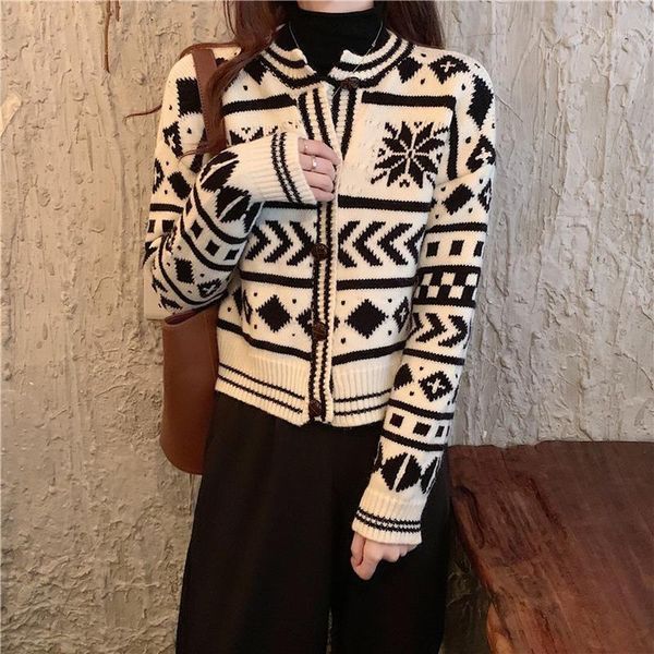 contrast color cropped cardigan women single breasted long sleeve knitted vintage sweater female sueter mujer 3d1951, White
contrast color cropped cardigan women single breasted long sleeve knitted vintage sweater female sueter mujer 3d1951, White