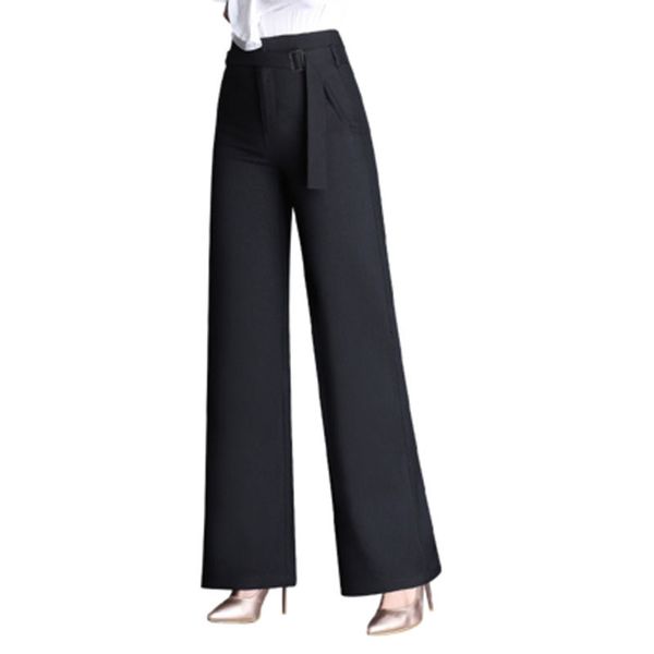 2021 autumn plus size 4xl fashion high waist women suit trousers elegant wide leg pants ol sashes formal carips brand designs y19070101, Black;white
2021 autumn plus size 4xl fashion high waist women suit trousers elegant wide leg pants ol sashes formal carips brand designs y19070101, Black;white
