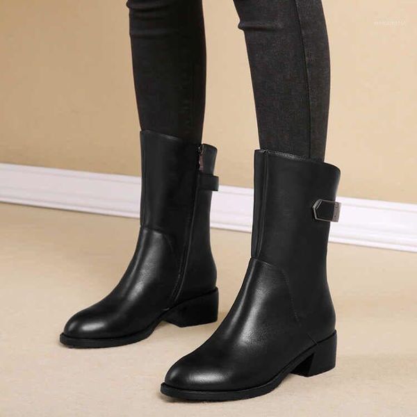 maggie's walker women fashion genuine leather women winter mid-cal snow boots with plush lining size 35-421, Black
maggie's walker women fashion genuine leather women winter mid-cal snow boots with plush lining size 35-421, Black