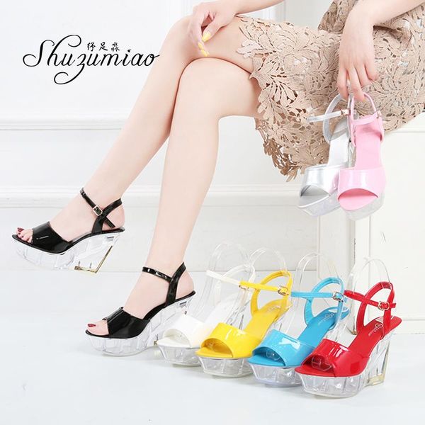 sandals shuzumiao women 2021 summer fashion shoes platforms wedges high heels10cm transparent crystal heel, Black
sandals shuzumiao women 2021 summer fashion shoes platforms wedges high heels10cm transparent crystal heel, Black
