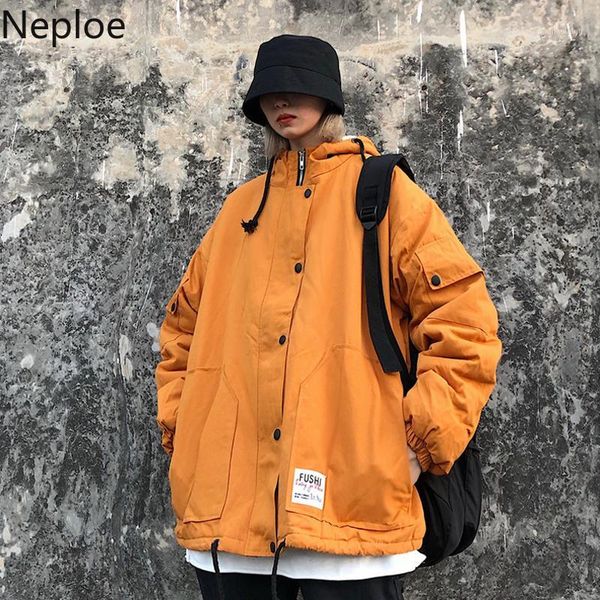 women's down & parkas neploe winter parka women fashion letter patch designs zipper hooded long sleeve pocket button cotton solid 8027, Black
women's down & parkas neploe winter parka women fashion letter patch designs zipper hooded long sleeve pocket button cotton solid 8027, Black