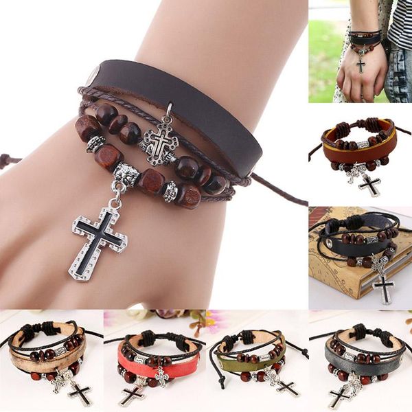 charm bracelets women men braided pu leather bracelet wrap cross multilayers fine jewelry gifts 1 @17@88, Golden;silver
charm bracelets women men braided pu leather bracelet wrap cross multilayers fine jewelry gifts 1 @17@88, Golden;silver