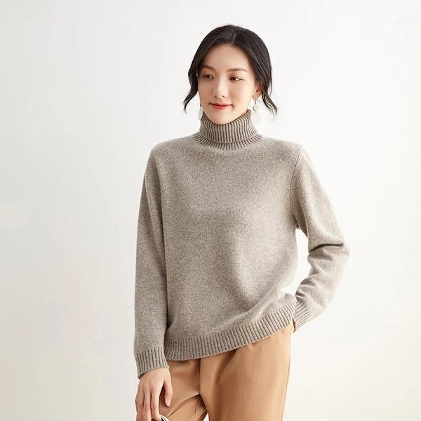 new women's sweater lapel high pullover pure color wild loose knitted base warm casual fashion cashmere trend lazy plus size1, White;black
new women's sweater lapel high pullover pure color wild loose knitted base warm casual fashion cashmere trend lazy plus size1, White;black