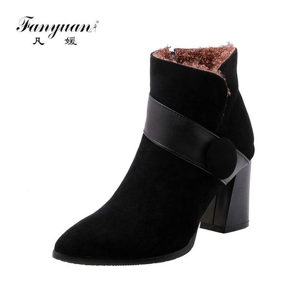 fanyuan new plus size 32-48 autumn winter ankle boots pointed toe ladies high heels shoes woman casual party office booties, Black
fanyuan new plus size 32-48 autumn winter ankle boots pointed toe ladies high heels shoes woman casual party office booties, Black