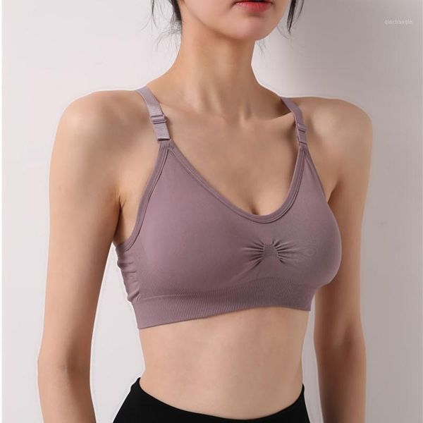 gym clothing adjustable energy seamless sport bra women cross strap shockproof gather pad yoga push up running fitness vest crop 1, White;black
gym clothing adjustable energy seamless sport bra women cross strap shockproof gather pad yoga push up running fitness vest crop 1, White;black