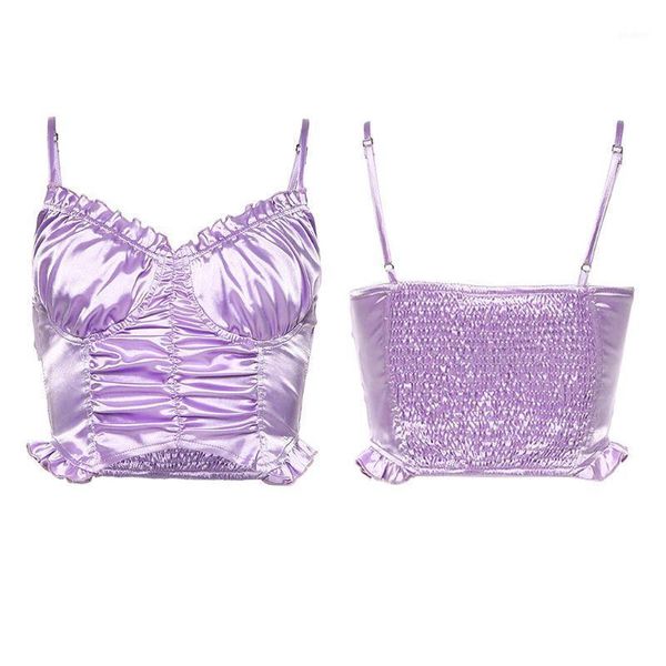 women spaghetti strap crop off shoulder camis female pleated ruffles backless slim bustier sling vest streetwear1, White
women spaghetti strap crop off shoulder camis female pleated ruffles backless slim bustier sling vest streetwear1, White