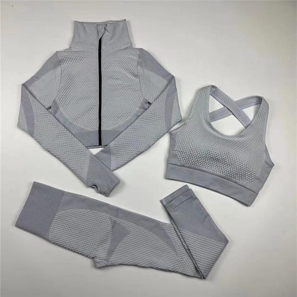 yoga outfits 2/3piece sports suit women set sportswear gym bra long sleeves zippered shirts leggings for fitness workout tracksuit, White;red
yoga outfits 2/3piece sports suit women set sportswear gym bra long sleeves zippered shirts leggings for fitness workout tracksuit, White;red