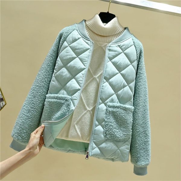 women spring autumn jacket lamb fur parkas women coats and jacket plus size parka mujer slim short women jackets oversized parka 201217, Black
women spring autumn jacket lamb fur parkas women coats and jacket plus size parka mujer slim short women jackets oversized parka 201217, Black