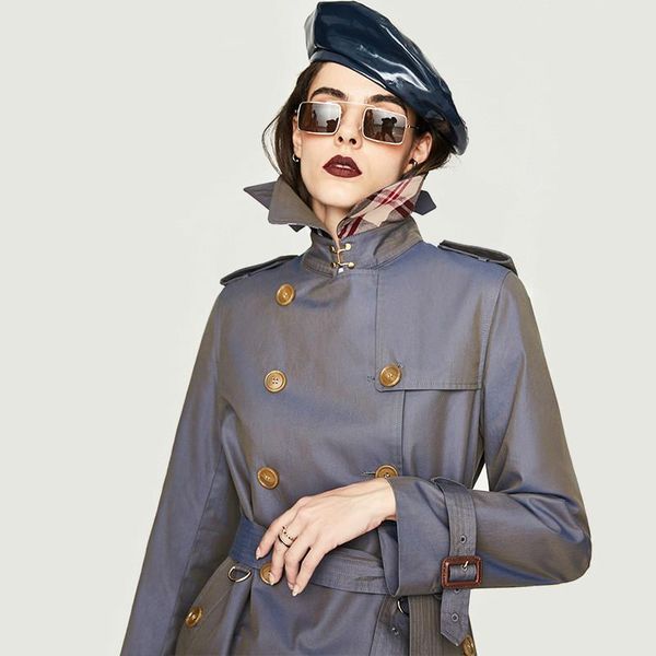 women's trench coats coat leisure double breasted original design chameleon s-xl large size, Tan;black
women's trench coats coat leisure double breasted original design chameleon s-xl large size, Tan;black