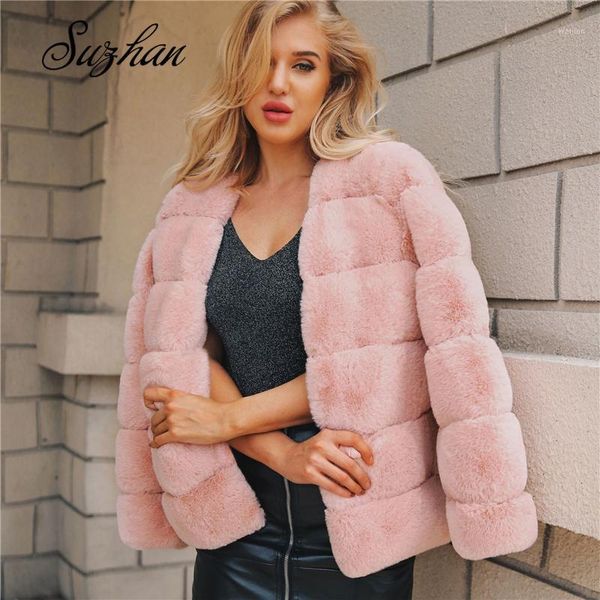 suzhan coats women 2019 winter fashion pink faux fur coat elegant thick warm outerwear fake fur jacket chaquetas mujer1, Black
suzhan coats women 2019 winter fashion pink faux fur coat elegant thick warm outerwear fake fur jacket chaquetas mujer1, Black