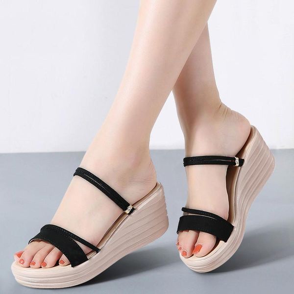 sandals 2021 fashion women suede leather comfortable summer high heel platform black sandalia feminina
sandals 2021 fashion women suede leather comfortable summer high heel platform black sandalia feminina