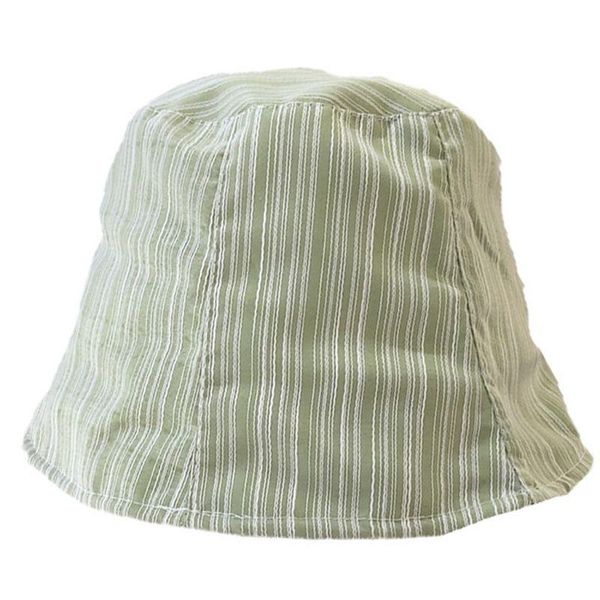 summer bell-shaped bucket hat vertical stripes short brim fisherman cap lx9e, Blue;gray
summer bell-shaped bucket hat vertical stripes short brim fisherman cap lx9e, Blue;gray