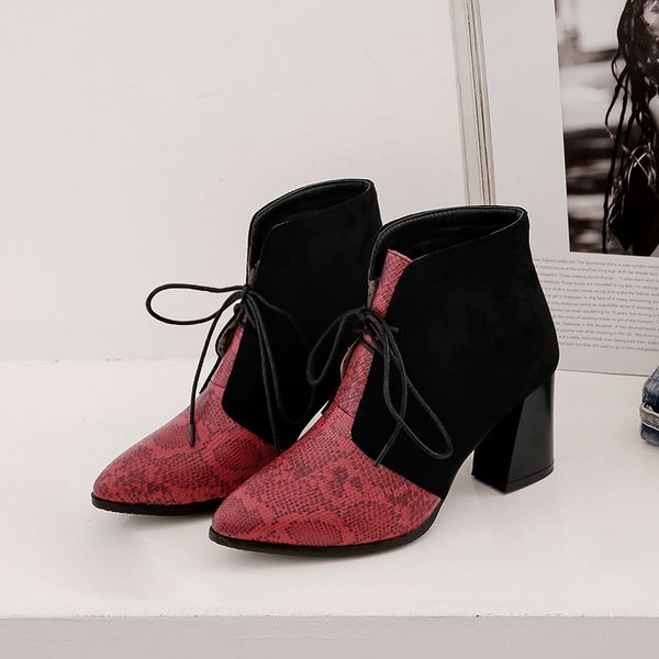 ins female ankle plus size 22-28cm herd snake sews high-heeled boots europe and america women's fashion shoes ptxr, Black
ins female ankle plus size 22-28cm herd snake sews high-heeled boots europe and america women's fashion shoes ptxr, Black
