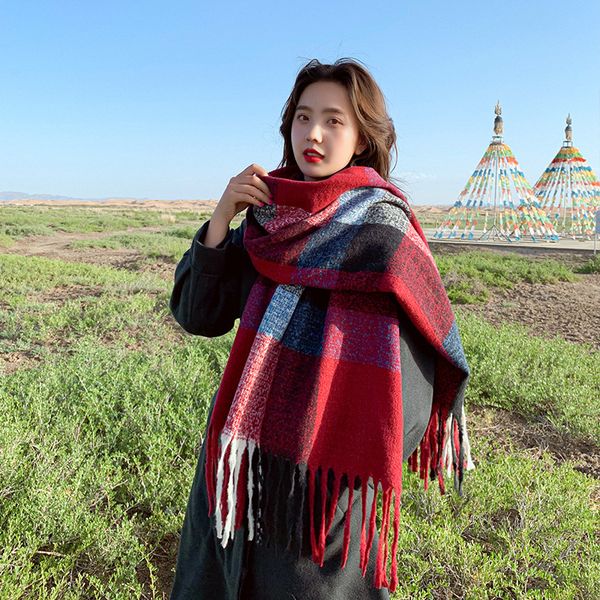 new block contrast square long beard tassel scarf in autumn / winter 2020 klwe, Blue;gray
new block contrast square long beard tassel scarf in autumn / winter 2020 klwe, Blue;gray