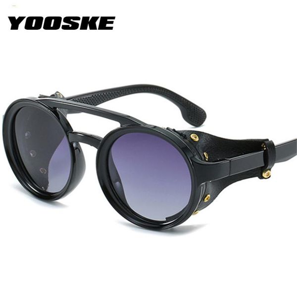 yooske vintage round sunglasses polarized men steampunk sun glasses retro leather punk glasses shades for women, White;black
yooske vintage round sunglasses polarized men steampunk sun glasses retro leather punk glasses shades for women, White;black