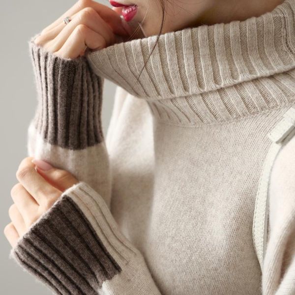 women's sweaters 2021 winter cashmere sweater women's solid color thick knit oversize turtleneck wool pullover warm comfortable 1, White;black
women's sweaters 2021 winter cashmere sweater women's solid color thick knit oversize turtleneck wool pullover warm comfortable 1, White;black