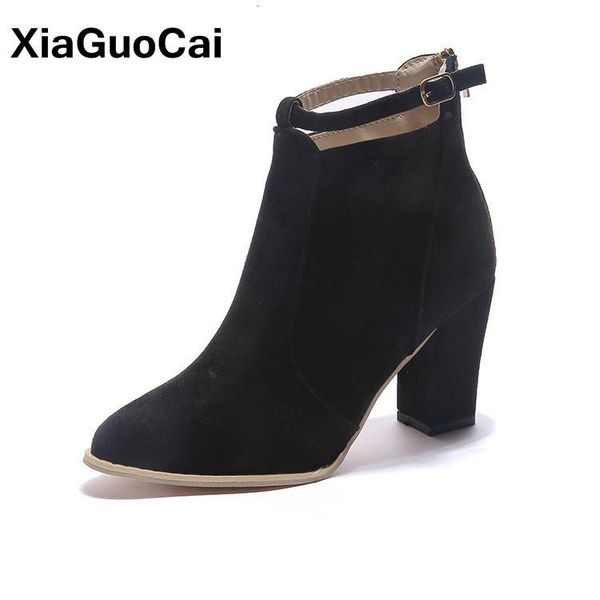 boots spring autumn female ankle high heels ladies shoes pointed toe flock women short arrival quality footwear, Black
boots spring autumn female ankle high heels ladies shoes pointed toe flock women short arrival quality footwear, Black