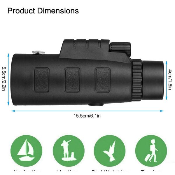 powerful monocular long range 12x telescope for phone 40x60 military spyglass zoom hd hunting optics scope new d3 wmtvpu
powerful monocular long range 12x telescope for phone 40x60 military spyglass zoom hd hunting optics scope new d3 wmtvpu