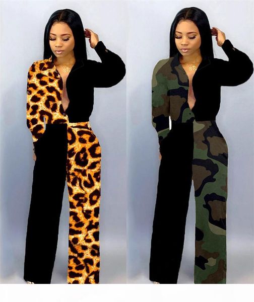 women panelled jumpsuits rompers leopard camouflage club jogger suit cardigan bodysuit fall winter clothing long sleeve sportswear 1831, Black;white
women panelled jumpsuits rompers leopard camouflage club jogger suit cardigan bodysuit fall winter clothing long sleeve sportswear 1831, Black;white