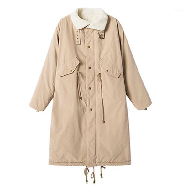 new winter korean women jacket 2020 casual lapel long parka coat thick cotton coat solid color warm loose jackets parkas a66031, Black
new winter korean women jacket 2020 casual lapel long parka coat thick cotton coat solid color warm loose jackets parkas a66031, Black