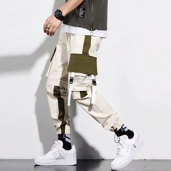 men's pants techwear cargo multi pockets ribbons buckle jogging autumn korean style hip hop sweatpants, Black
men's pants techwear cargo multi pockets ribbons buckle jogging autumn korean style hip hop sweatpants, Black