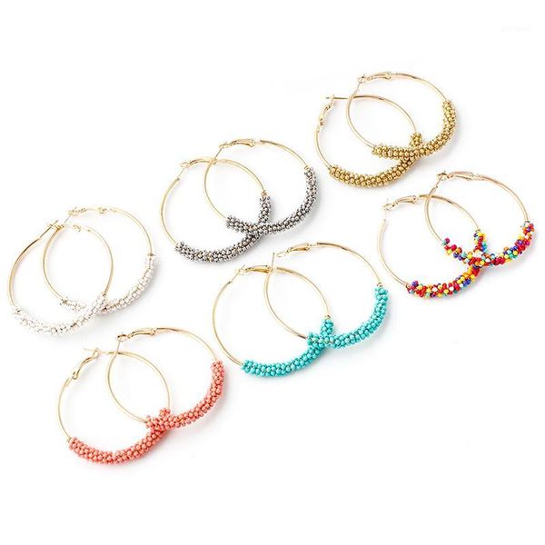 hoop & huggie fashion handmade round earrings boho small seed beads miyuki loop earing for women creole pendientes aros brinco1, Golden;silver
hoop & huggie fashion handmade round earrings boho small seed beads miyuki loop earing for women creole pendientes aros brinco1, Golden;silver