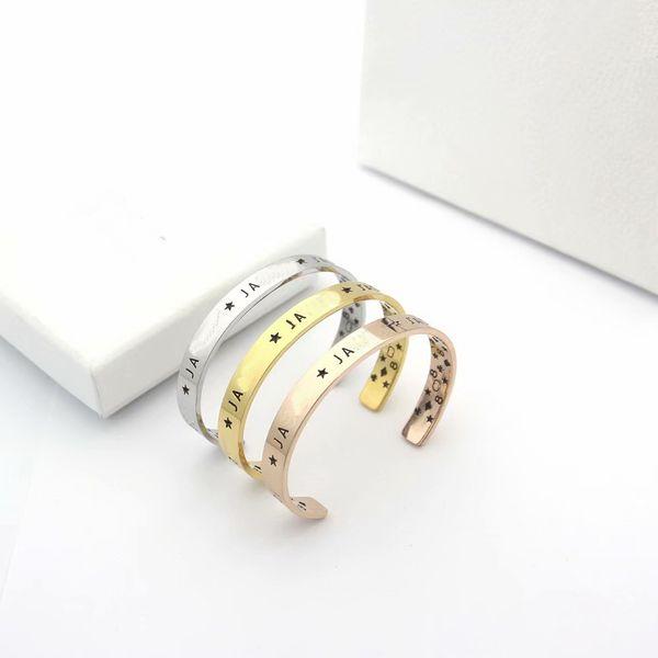 europe america fashion style lady women titanium steel 18k plated gold black enamel carving d letter c-shape open bangle bracelets
europe america fashion style lady women titanium steel 18k plated gold black enamel carving d letter c-shape open bangle bracelets