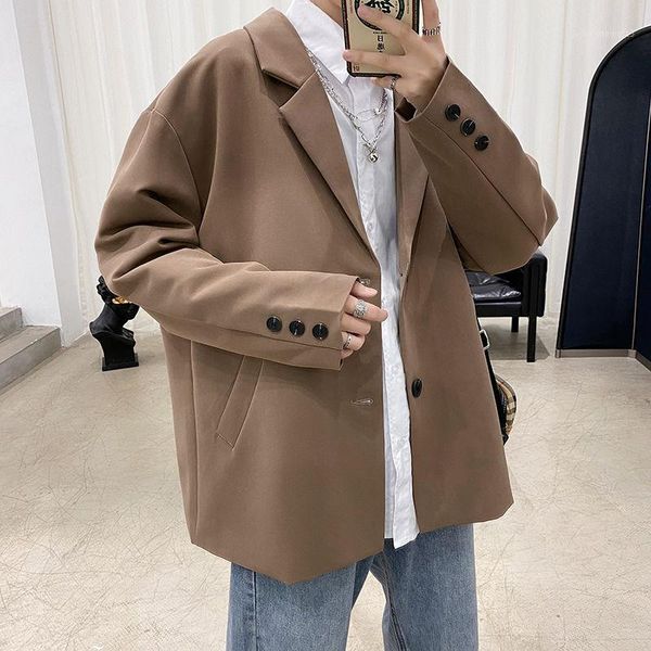 men's suits & blazers spring korean blazer men's fashion solid color business casual dress jacket men streetwear wild loose suit m, White;black
men's suits & blazers spring korean blazer men's fashion solid color business casual dress jacket men streetwear wild loose suit m, White;black