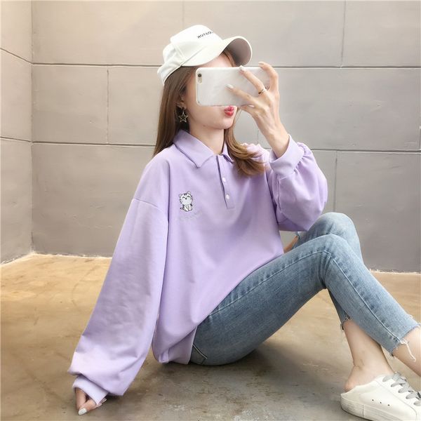 2020 kitten women long sleeve autumn new polo thin sweater student collar snecq
2020 kitten women long sleeve autumn new polo thin sweater student collar snecq