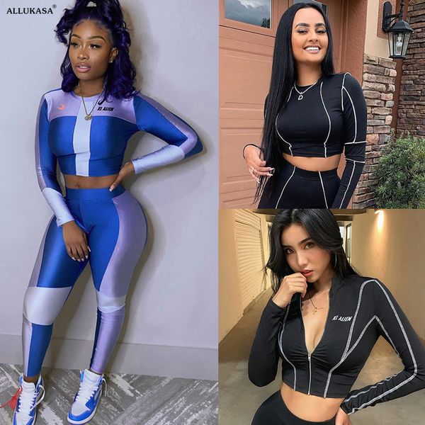 2020 women fitness 2 pieces set tracksuit long sleeve crop letters print elastic high waist leggings sportswear slim outfit c0122, Gray
2020 women fitness 2 pieces set tracksuit long sleeve crop letters print elastic high waist leggings sportswear slim outfit c0122, Gray