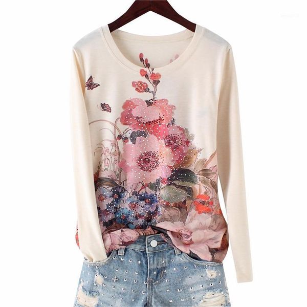women's t-shirt vintage floral print t shirt women 4xl 2021 spring long sleeve graphic tees modis slim tshirt o-neck basic tee femme1, White
women's t-shirt vintage floral print t shirt women 4xl 2021 spring long sleeve graphic tees modis slim tshirt o-neck basic tee femme1, White