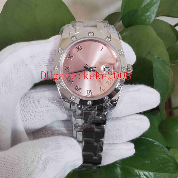 fashion pink wristwatches 81319 36mm stainless steel 316l diamond roman dial 2813 mechanical automatic ladies women's watches, Slivery;brown
fashion pink wristwatches 81319 36mm stainless steel 316l diamond roman dial 2813 mechanical automatic ladies women's watches, Slivery;brown
