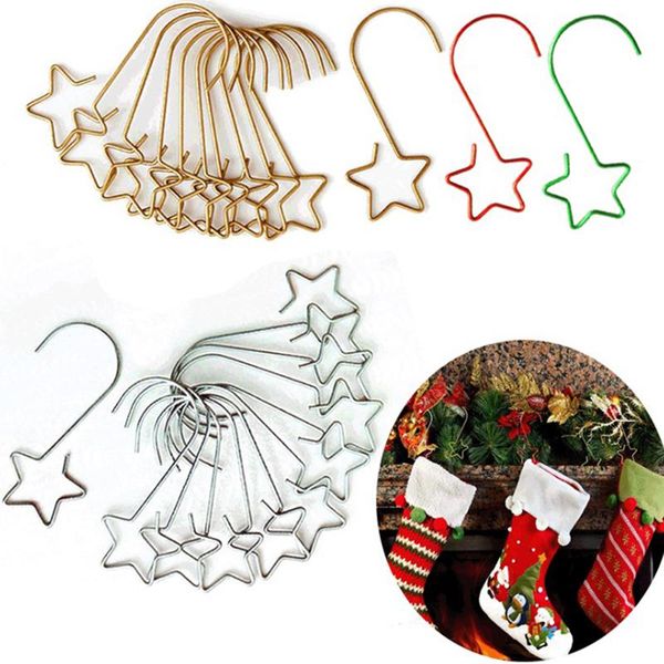 christmas decorations 20pcs star-shaped hook tree hanging silver metal hooks home party
christmas decorations 20pcs star-shaped hook tree hanging silver metal hooks home party