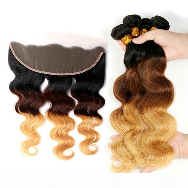 full frontals lace closure with bundles 4pcs body wave 1b 4 27 ombre peruvian virgin human hair weaves closure 13x4 ear to ear, Black;brown
full frontals lace closure with bundles 4pcs body wave 1b 4 27 ombre peruvian virgin human hair weaves closure 13x4 ear to ear, Black;brown