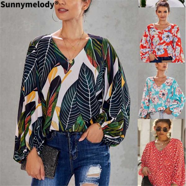 women's blouses & shirts 2021 fashion temperament blouse loose shirt ladies v-neck lantern sleeve casual spring summer printing, White
women's blouses & shirts 2021 fashion temperament blouse loose shirt ladies v-neck lantern sleeve casual spring summer printing, White