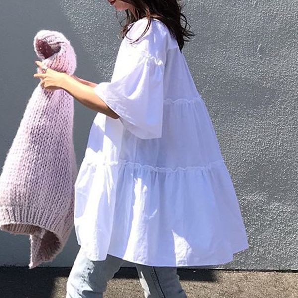 2021 new loos plain women blouse summer korean janpan white fashion pullover mid length blouses shirts 7uld
2021 new loos plain women blouse summer korean janpan white fashion pullover mid length blouses shirts 7uld