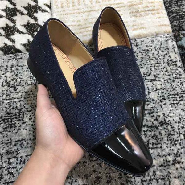 red bottom loafers oxford gentleman glitter blue canvas skate men dress shoes dandelion red sole walking luxury designer eu47, Black
red bottom loafers oxford gentleman glitter blue canvas skate men dress shoes dandelion red sole walking luxury designer eu47, Black