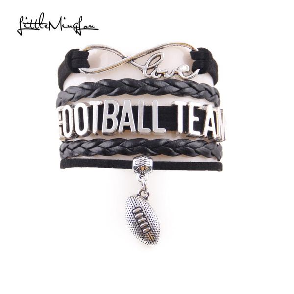 charm bracelets little minglou infinity love football team bracelet special links for drop customer, Golden;silver
charm bracelets little minglou infinity love football team bracelet special links for drop customer, Golden;silver