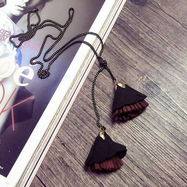 flower long necklace for women leather tassel sweater chain fashion personality metal chain cortex petals necklaces pendant, Silver
flower long necklace for women leather tassel sweater chain fashion personality metal chain cortex petals necklaces pendant, Silver