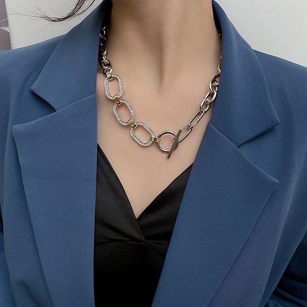 aensoa vintage punk link chains lock necklace 2021 geometric crystal pendant choker necklaces for women chunky jewelry wholesale, Silver
aensoa vintage punk link chains lock necklace 2021 geometric crystal pendant choker necklaces for women chunky jewelry wholesale, Silver