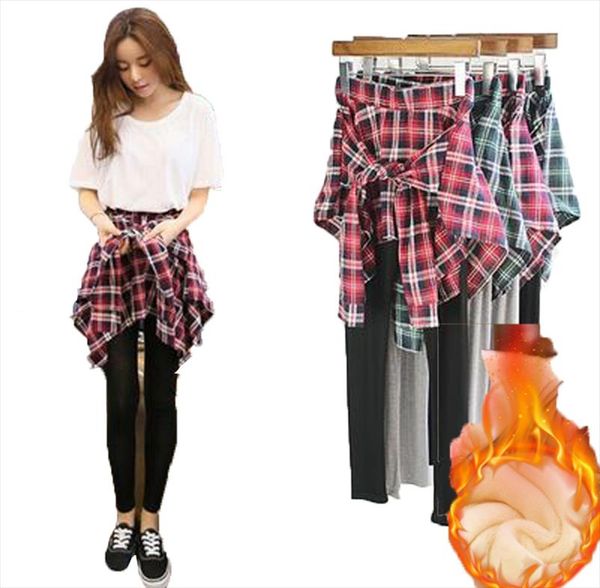korean womens cotton casual fake two piece plaid shirt leggings gothic bottom skirt pants workout leggings women cn38, Black
korean womens cotton casual fake two piece plaid shirt leggings gothic bottom skirt pants workout leggings women cn38, Black