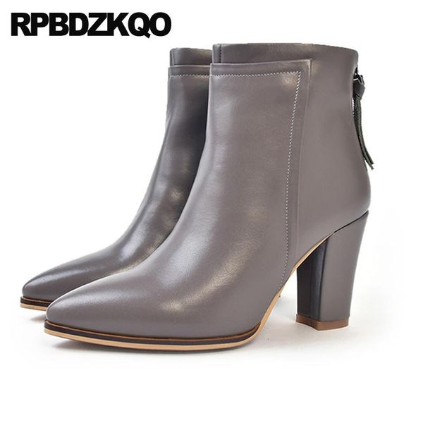 boots gray booties trend chunky fall shoes high heel block autumn pointed toe fur women winter 2021 brand grey genuine leather, Black
boots gray booties trend chunky fall shoes high heel block autumn pointed toe fur women winter 2021 brand grey genuine leather, Black