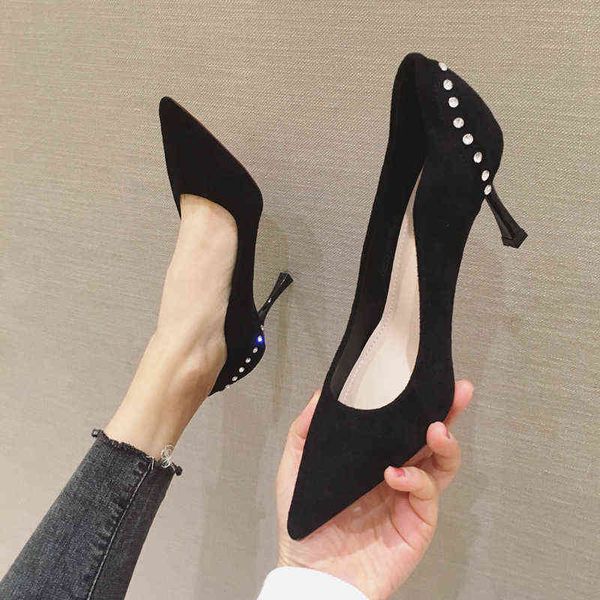 dress shoes high heels micro ins fashion versatile diamond pointed thin heel shallow mouth single e women's shoes, Black
dress shoes high heels micro ins fashion versatile diamond pointed thin heel shallow mouth single e women's shoes, Black