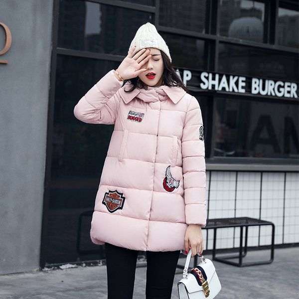 2021 new women's winter parkas jacket cotton with hood wadded loose embroidered female parka plus size jackets wxf200 8auf, Black
2021 new women's winter parkas jacket cotton with hood wadded loose embroidered female parka plus size jackets wxf200 8auf, Black