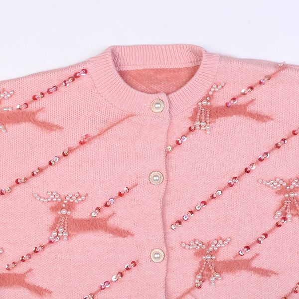 new european the neck cardigans for luxury women beautiful beads deer loose blouses pink sequins outerwear unique breasted p65o, White;black
new european the neck cardigans for luxury women beautiful beads deer loose blouses pink sequins outerwear unique breasted p65o, White;black