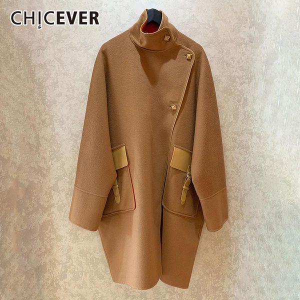 chicever elegant loose tweed for women lapel batwing long sleeve hit color patchwork streetwear tweeds female fashion new winter, Black
chicever elegant loose tweed for women lapel batwing long sleeve hit color patchwork streetwear tweeds female fashion new winter, Black